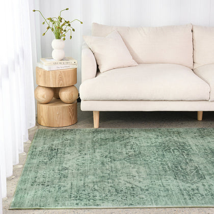 Gemstone Emerald Green Rug