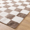 Jade Checkers Cream Brown Rug - JADE007