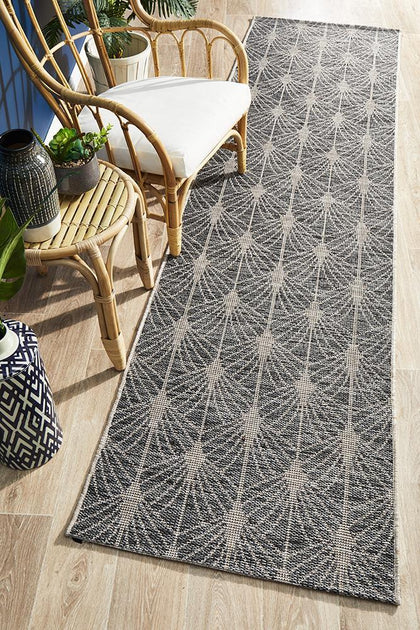 Alfresco Deck 5502 Black Runner Rug