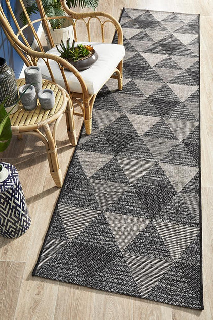 Alfresco Deck 5503 Black Runner Rug