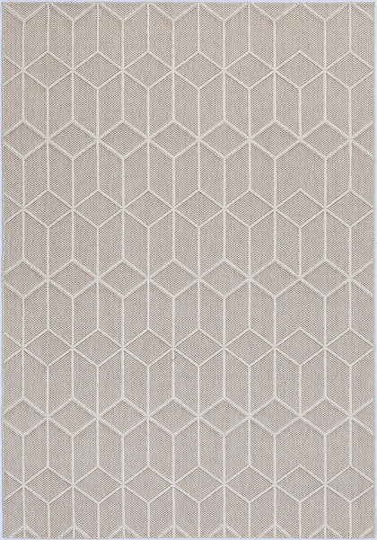 Villa Maemae Beige Geometric Flatweave Rug