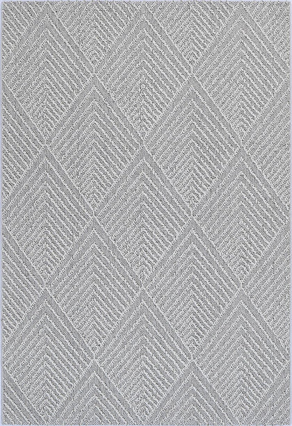 Villa Kini Grey Geometric Flatweave Rug