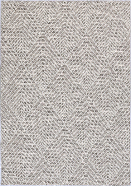 Villa Onika Beige Geometric Flatweave Rug