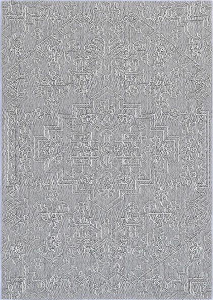 Villa Nori Grey Tribal Flatweave Rug