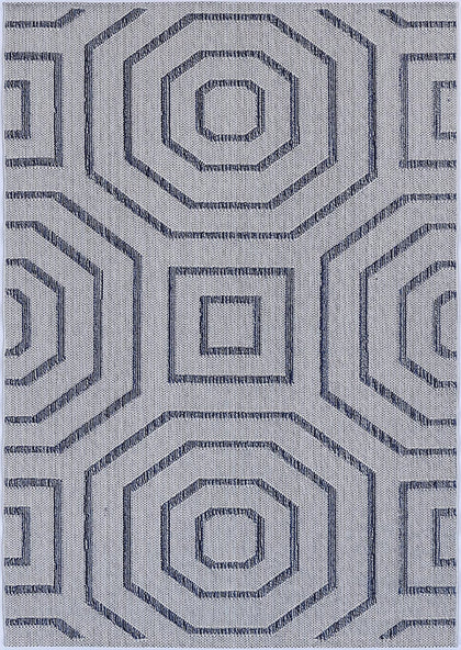 Villa Hale Charcoal Geometric Flatweave Rug